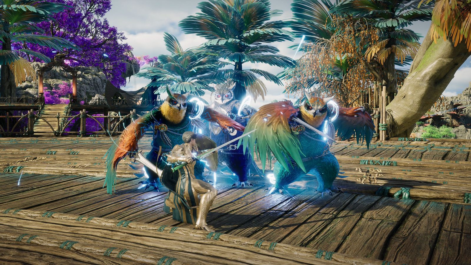 Celebratory village hub in AION 2 — official screenshot